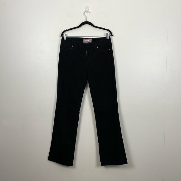J Crew Bootcut Corduroy Pants Womens 30R Casual 5 Pockets Relaxed Black Pants - Picture 1 of 9